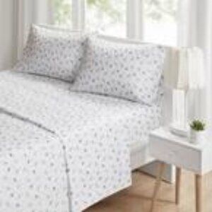 Intelligent Design Novelty 3-Piece Grey Llamas Print Microfiber Twin Sheet Set